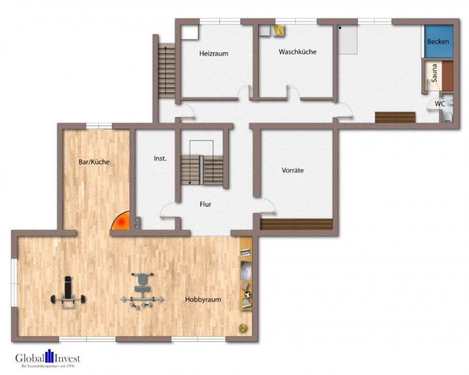 Untergeschoss Villa �stringen