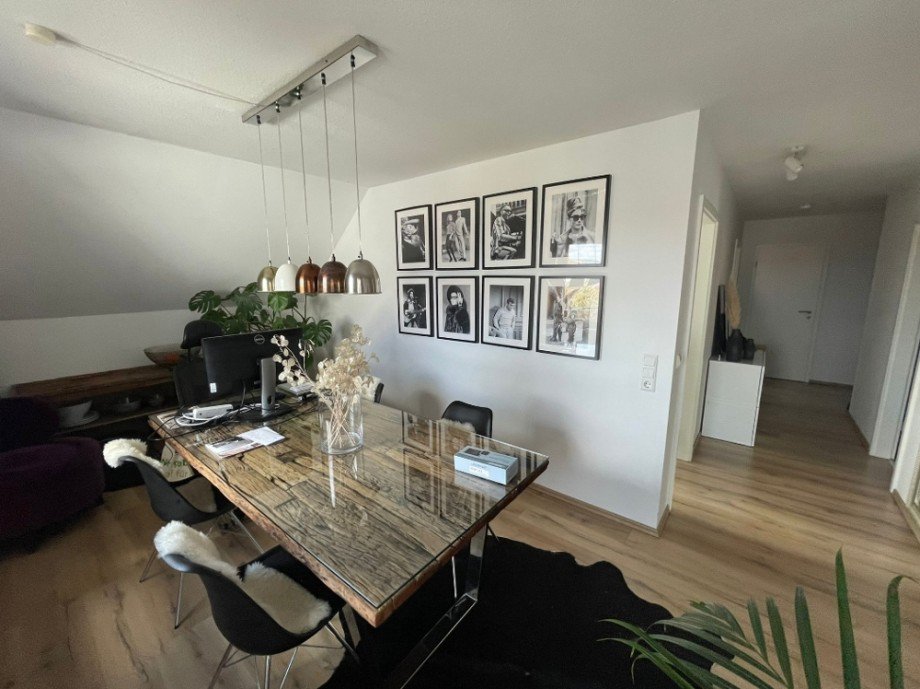 Wohnzimmer Dachgeschosswohnung Neuenstadt am Kocher