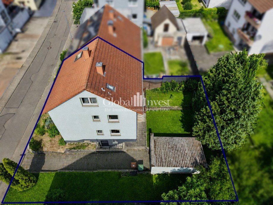 Luftaufnahme Doppelhaush�lfte Sinsheim