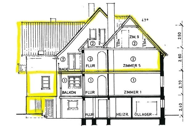 Schnitt Maisonettewohnung Sinsheim