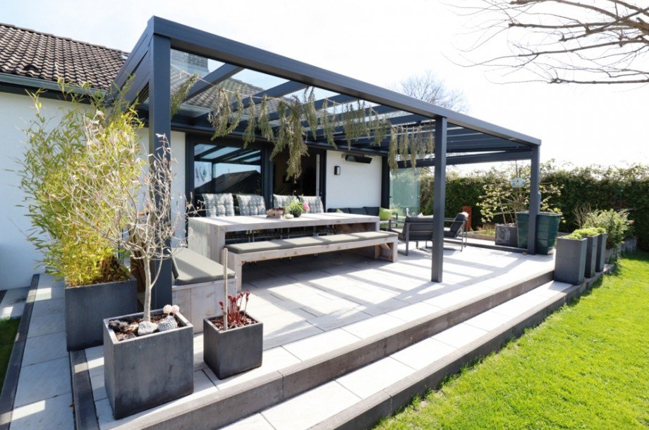 �berdachte Terrasse Einfamilienhaus Sinsheim / Steinsfurt