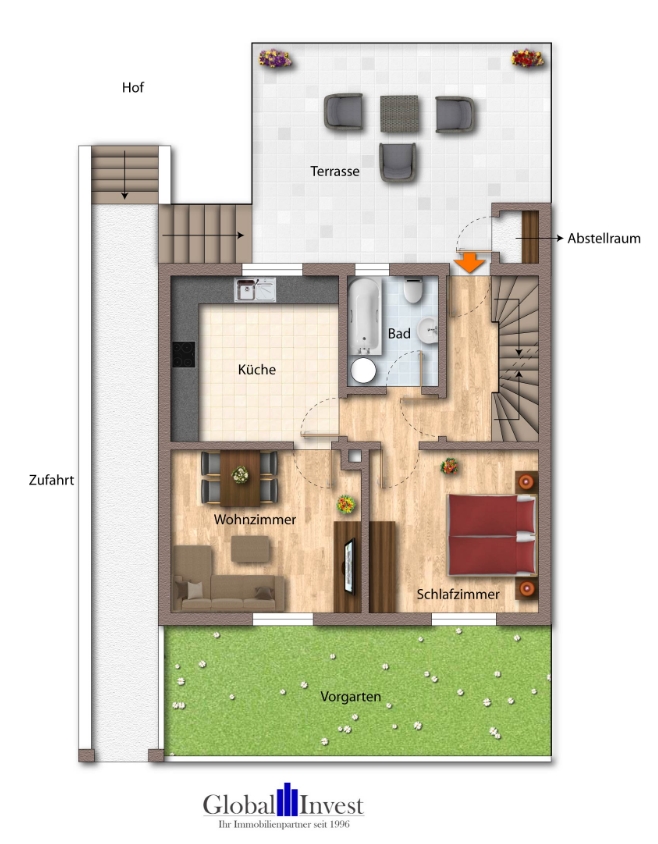 Erdgeschoss Doppelhaush�lfte Kraichtal / Ober�wisheim