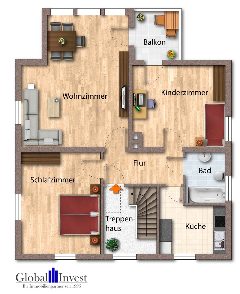 Grundriss Obergeschoss Zweifamilienhaus Ludwigshafen am Rhein / Mundenheim