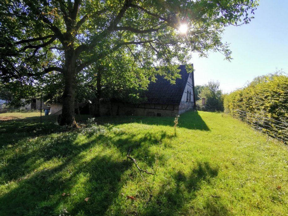 R�ckansicht Scheune Bauernhaus Schefflenz / Oberschefflenz