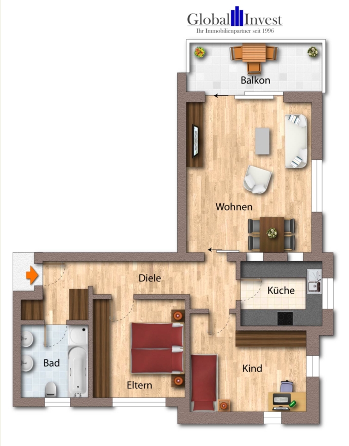 Grundriss Etagenwohnung Schwetzingen