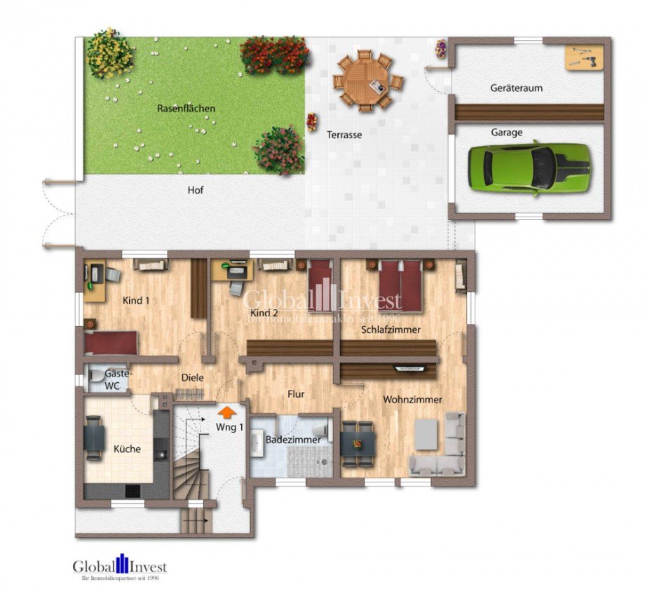Erdgeschoss Erdgeschosswohnung Offenau