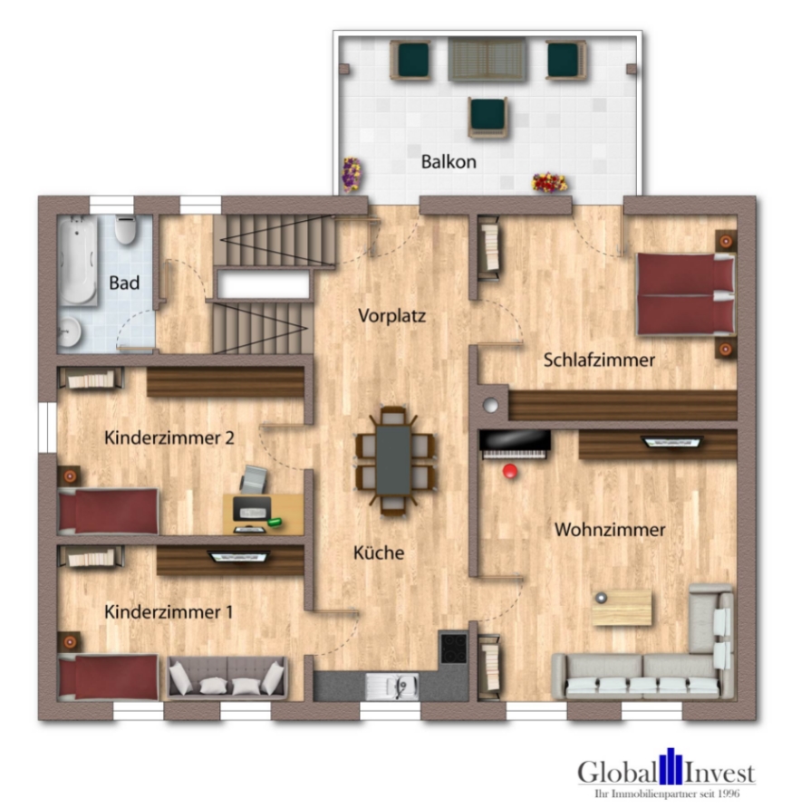 Grundriss Obergeschoss Einfamilienhaus Billigheim / Waldm�hlbach