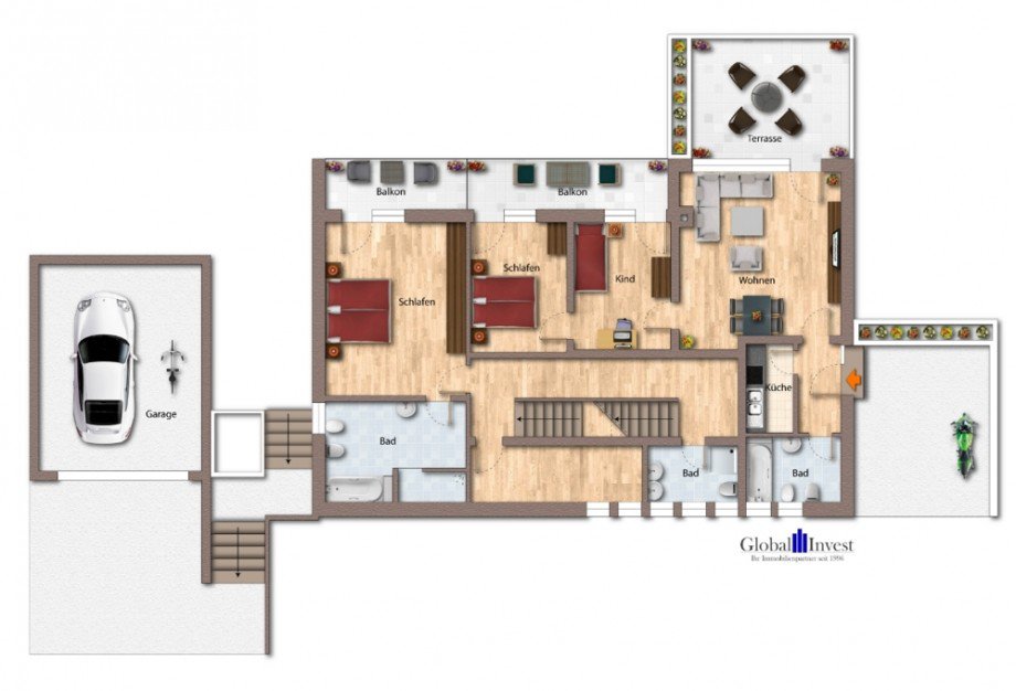 Grundriss Obergeschoss Einfamilienhaus Wiesenbach
