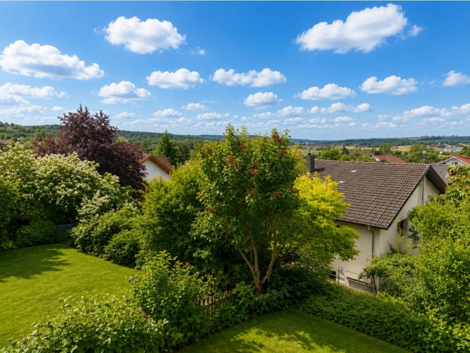 Aussicht Balkon Doppelhaush�lfte Sinsheim
