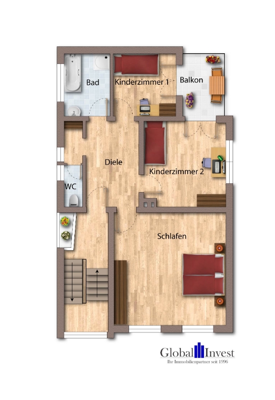 Grundriss Obergeschoss Einfamilienhaus Kronau