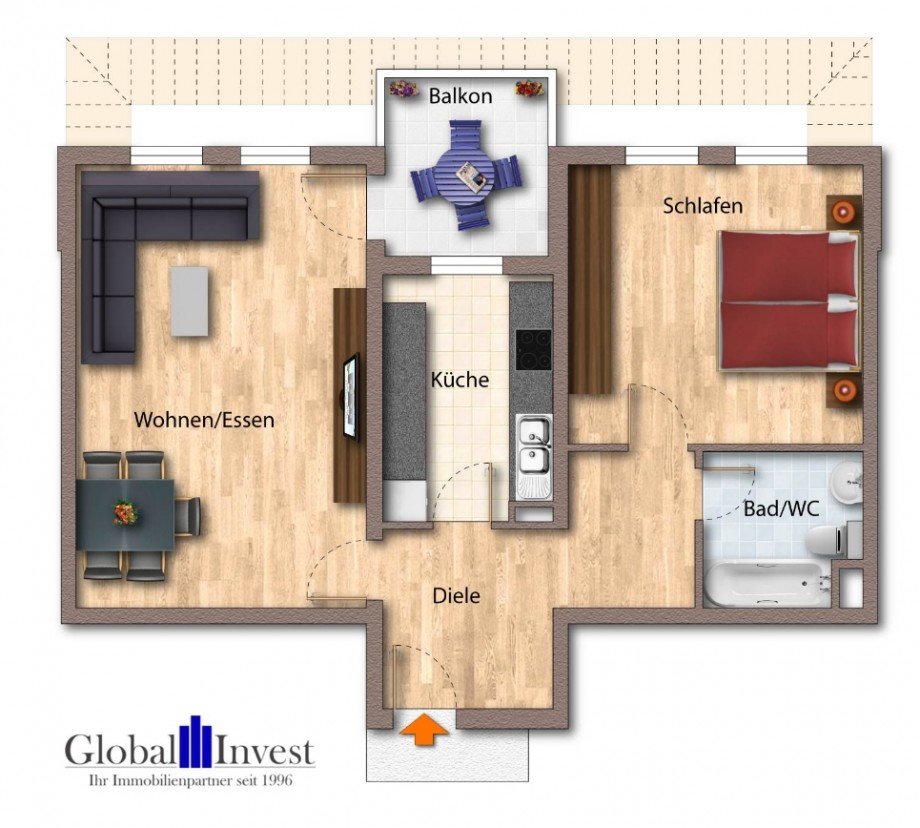 Grundriss Erdgeschosswohnung Reilingen