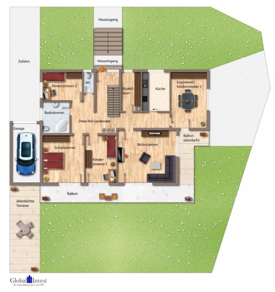 Grundriss EG Einfamilienhaus Sinsheim
