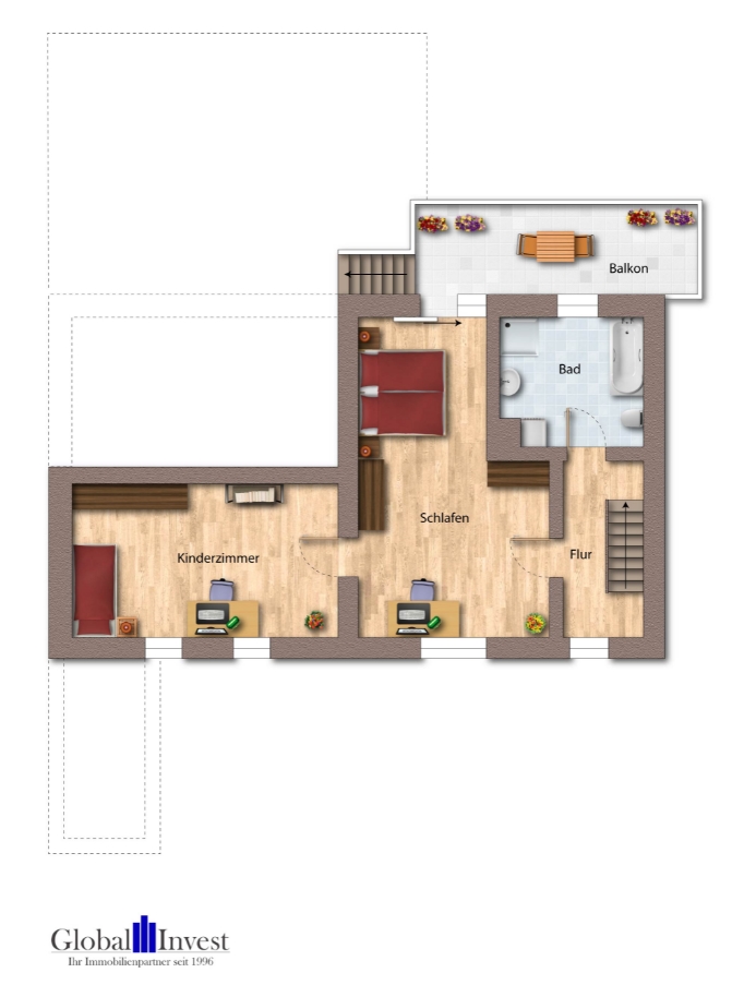 Grundriss Obergeschoss Einfamilienhaus Sinsheim / Hilsbach