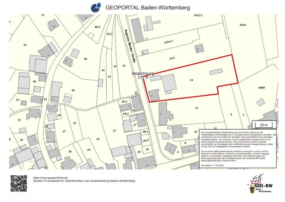 Lageplan Bauernhaus Schefflenz / Oberschefflenz