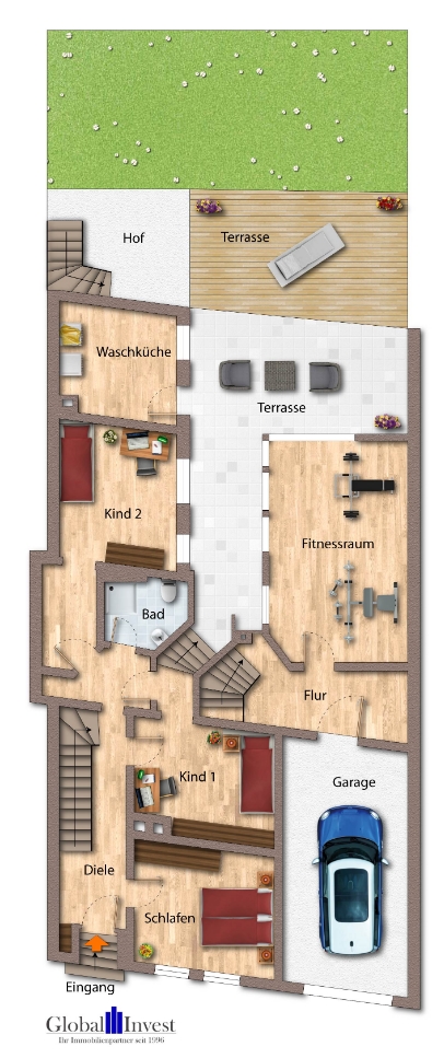 Erdgeschoss Doppelhaush�lfte Dielheim