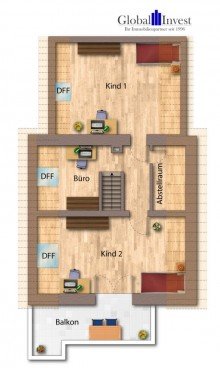 Dachgeschoss GLOBAL INVEST SINSHEIM | Gro�e 5-Zimmer-Maisonette-Wohnung mit 125m� - oder darf es auch ein Haus sein?