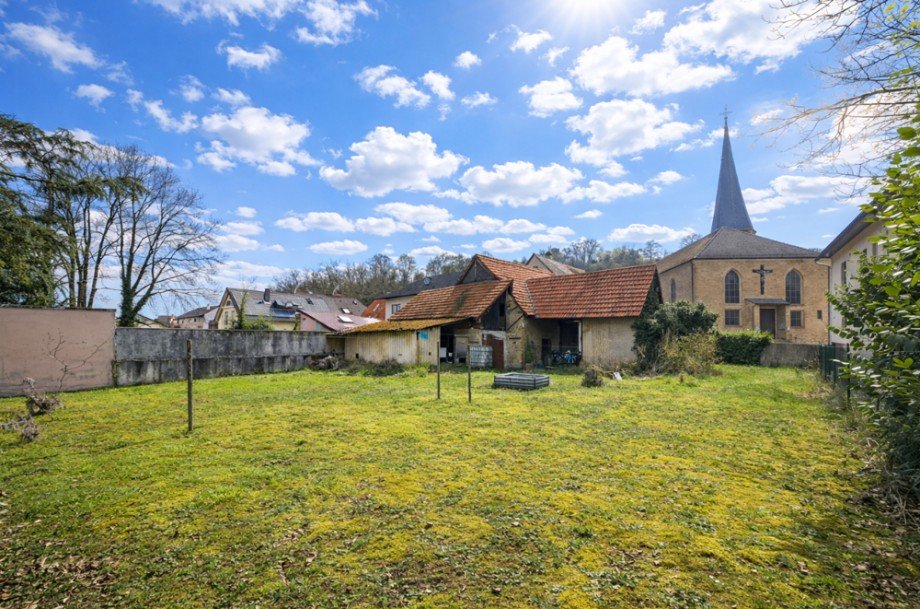 R�ckansicht Doppelhaush�lfte M�hlhausen