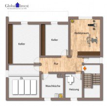 Grundriss UG GLOBAL INVEST SINSHEIM | Tolles Einfamilienhaus mit Einliegerwohnung mit �ber 330m� Wohnfl�che in Schefflenz