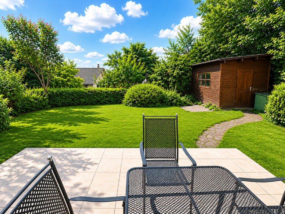 Terrasse Doppelhaush�lfte Sinsheim