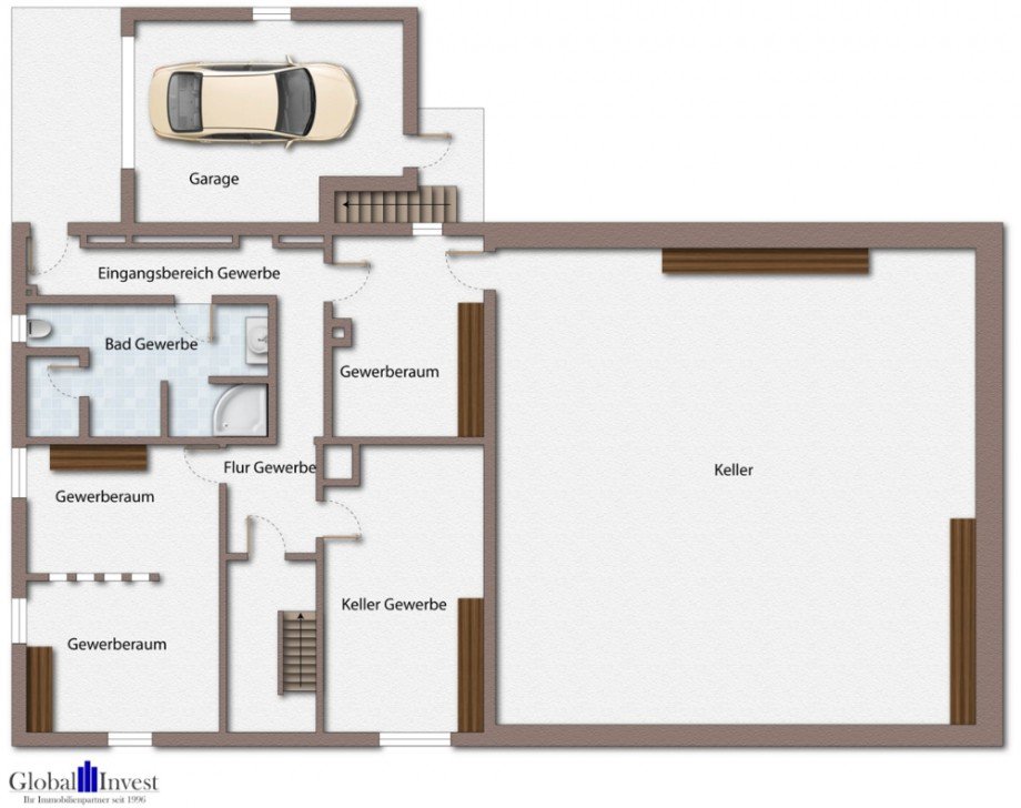 Grundriss Praxis / B�ro Mehrfamilienhaus H�pfingen