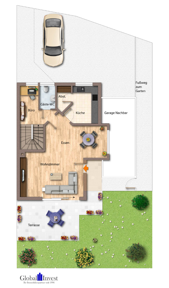 Erdgeschoss Doppelhaush�lfte Sinsheim / D�hren