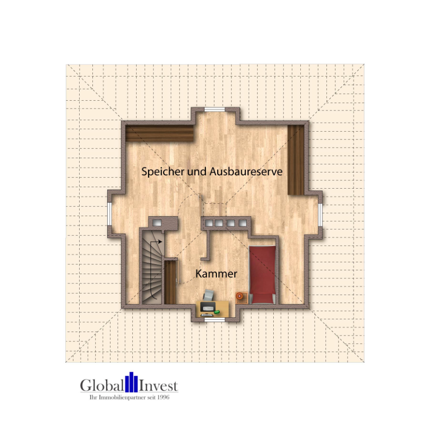 Dachgeschoss Stadthaus Neckarzimmern