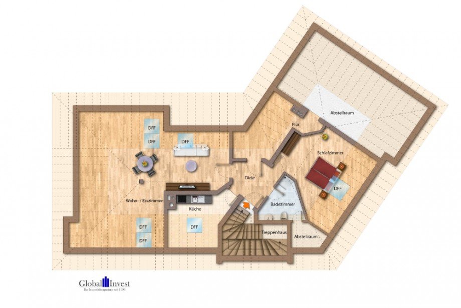 Grundriss Dachgeschoss Einfamilienhaus H�pfingen
