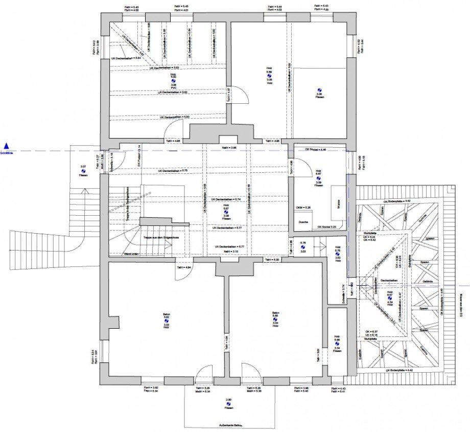 Grundriss Schenkenau OG Villa Waidhofen / Schenkenau