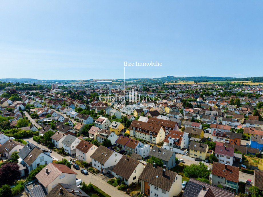 Luftaufnahme Doppelhaush�lfte Sinsheim