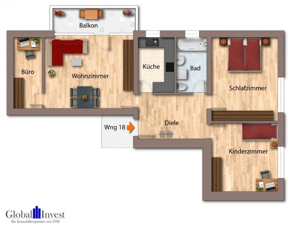 Grundriss Etagenwohnung Sinsheim
