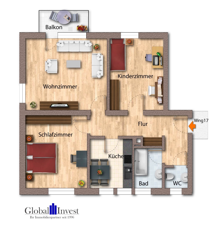 Grundriss Etagenwohnung Obrigheim