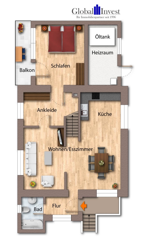 Erdgeschoss Maisonettewohnung Sinsheim / Hilsbach