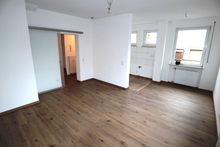 Wohnzimmer Sinsheim Erdgeschosswohnung GLOBAL INVEST SINSHEIM | Erstbezug nach Sanierung: 2 ZKBT im Erdgeschoss mit riesigem Hof / Terrasse in Sinsheim