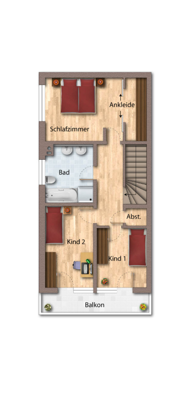 Obergeschoss Reihenendhaus Sinsheim