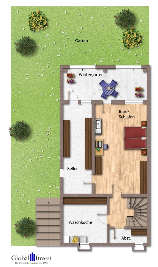 Untergeschoss Doppelhaush�lfte Neckarbischofsheim