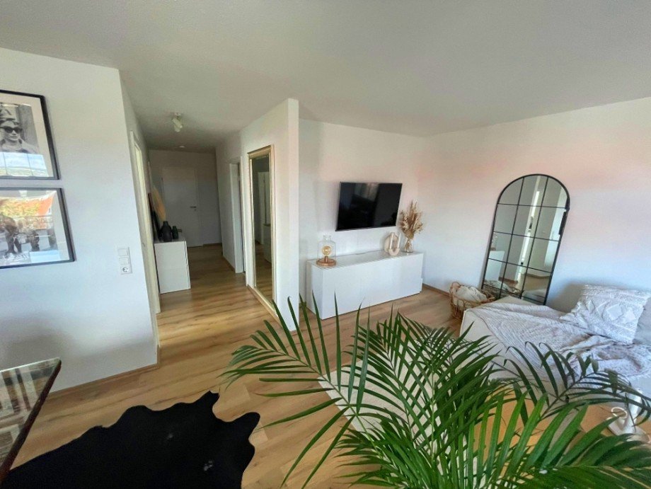 Wohnzimmer Dachgeschosswohnung Neuenstadt am Kocher