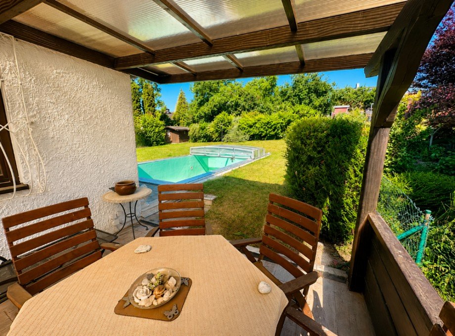 �berdachte Gartenterrasse Einfamilienhaus Sinsheim / Eschelbach