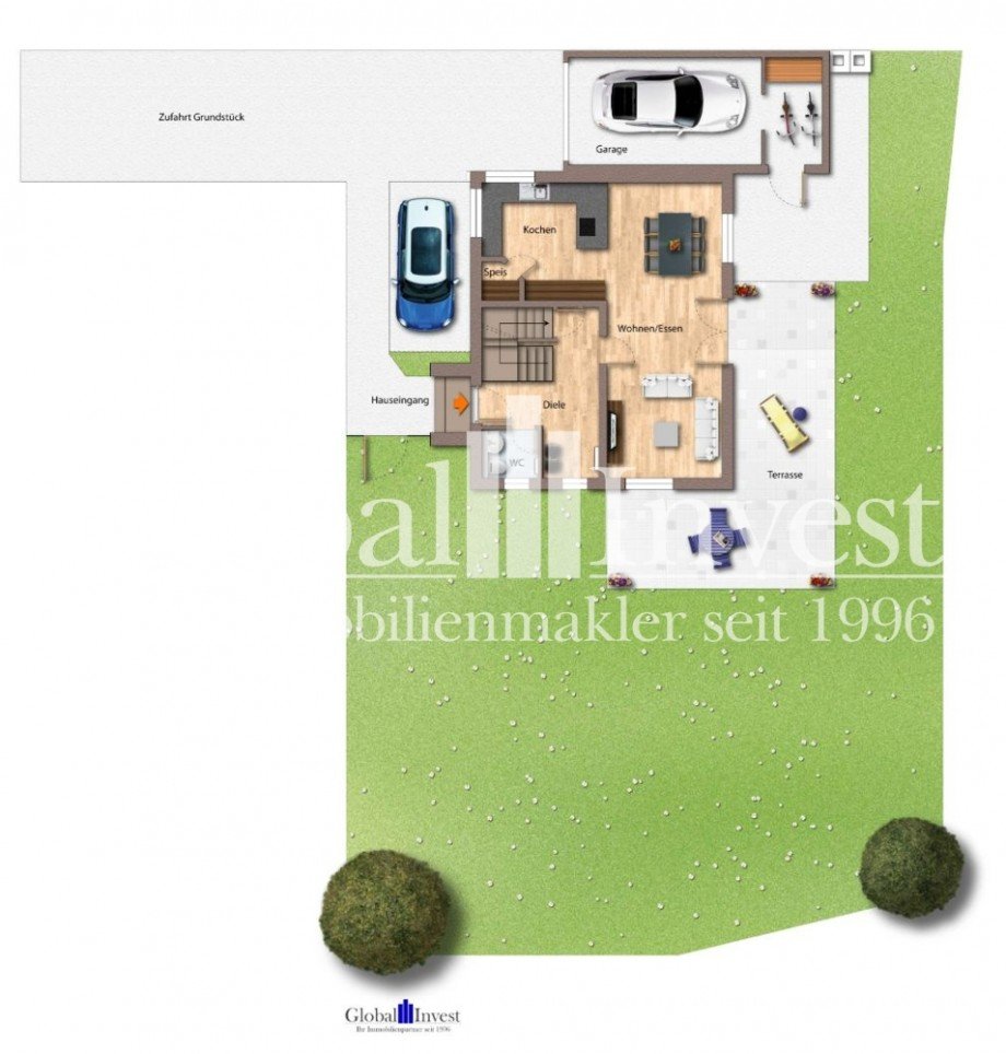 Grundriss EG Einfamilienhaus Sinsheim / Adersbach