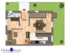 Grundriss Sinsheim BM20 EG.png GLOBAL INVEST SINSHEIM | Sch�nes, �lteres Reihenendhaus in Toplage in der Gartenstadt Sinsheim