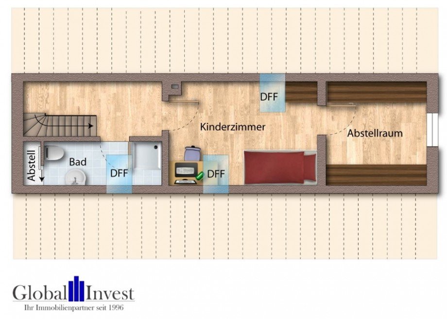 Grundriss Spitzboden Mehrfamilienhaus Heidelberg / Ziegelhausen