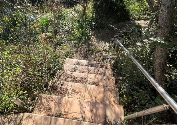 Weg im Garten Einfamilienhaus Sinsheim