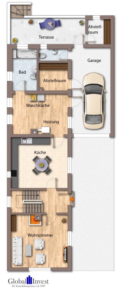 Grundriss Erdgeschoss Einfamilienhaus Hassloch