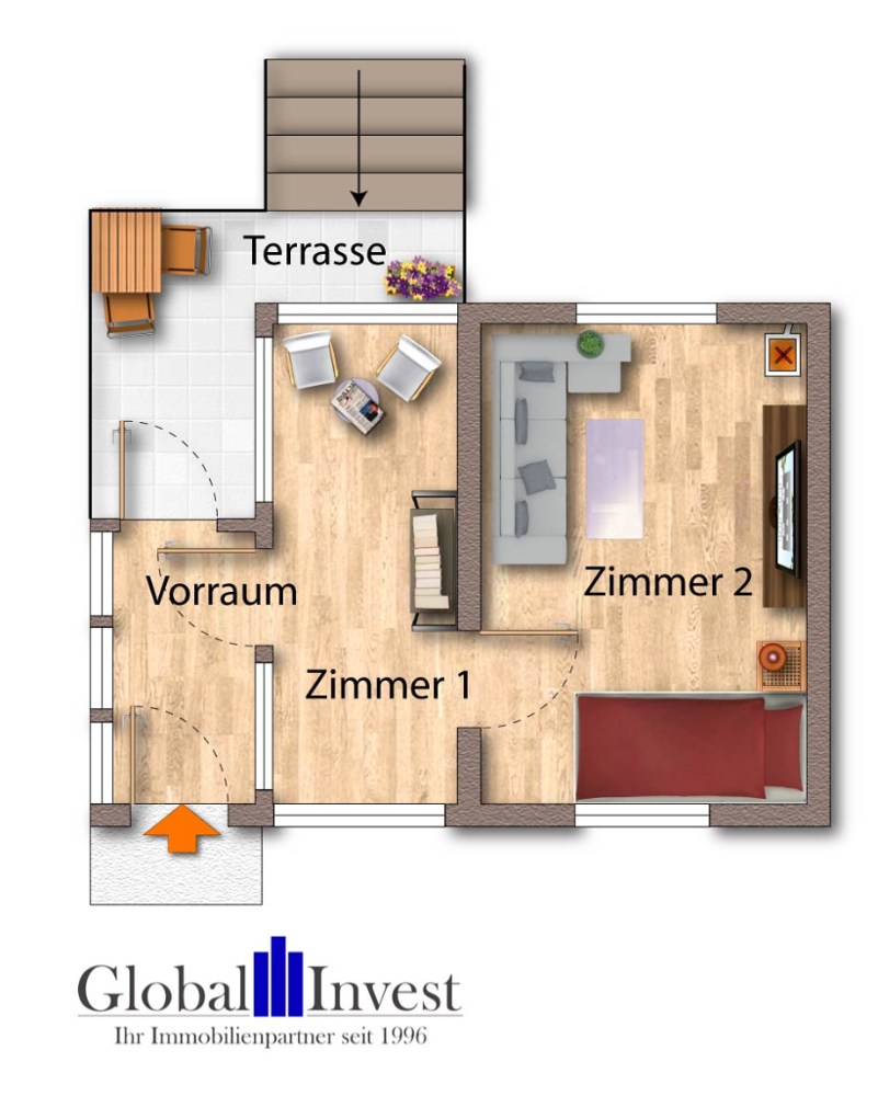 Grundriss Wochenendhaus Freizeitgrundst�ck Sinsheim