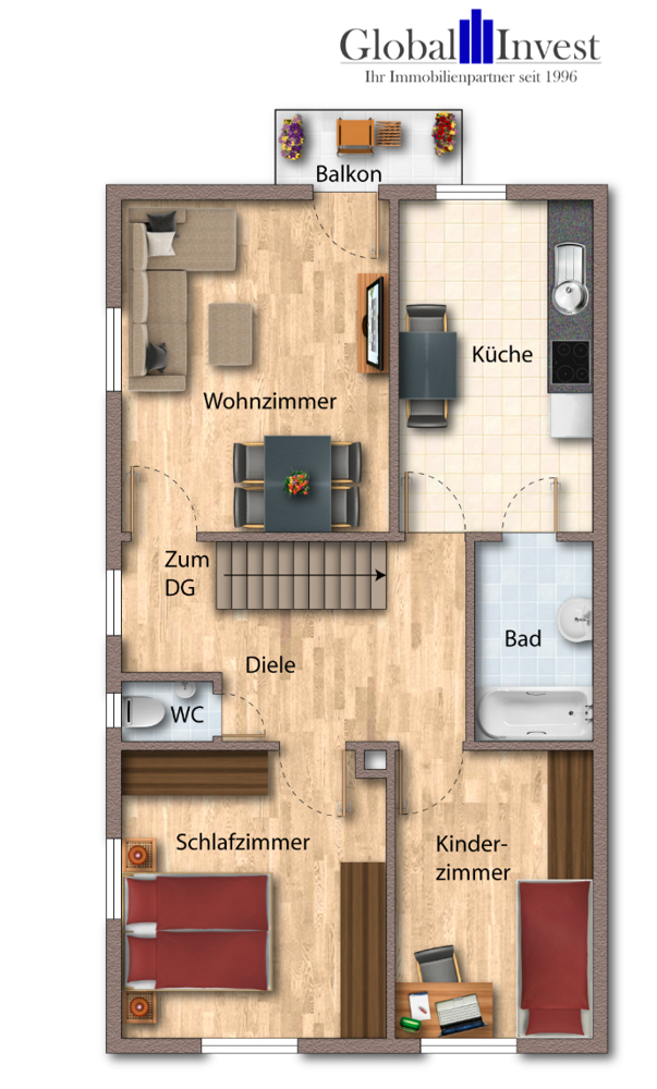 Obergeschoss Einfamilienhaus Lobbach / Waldwimmersbach
