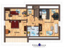 Grundriss Rohrbach GLOBAL INVEST SINSHEIM | Sch�ne 3-Zimmer-Dachgeschosswohnung in Rohrbach zu vermieten