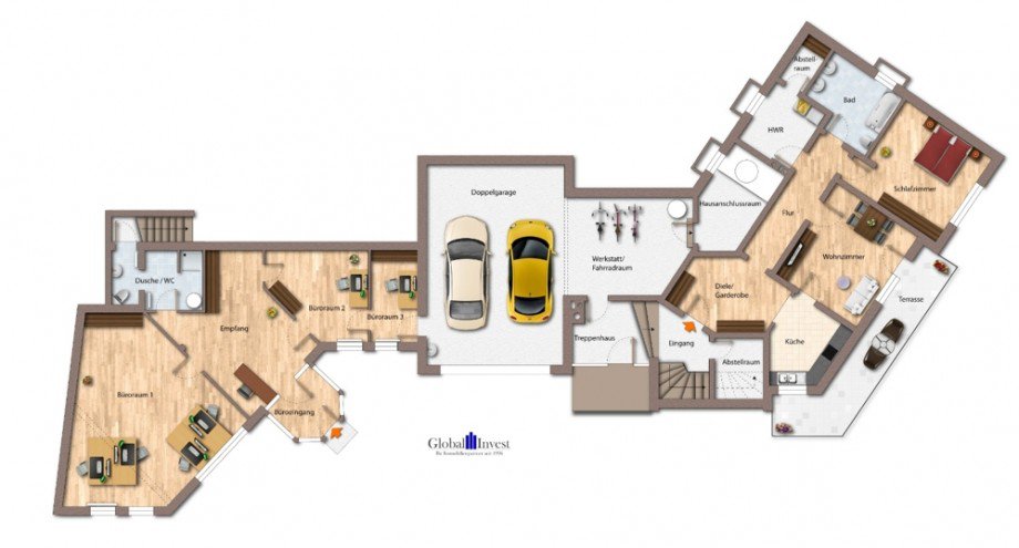 Grundriss Untergeschoss Einfamilienhaus H�pfingen