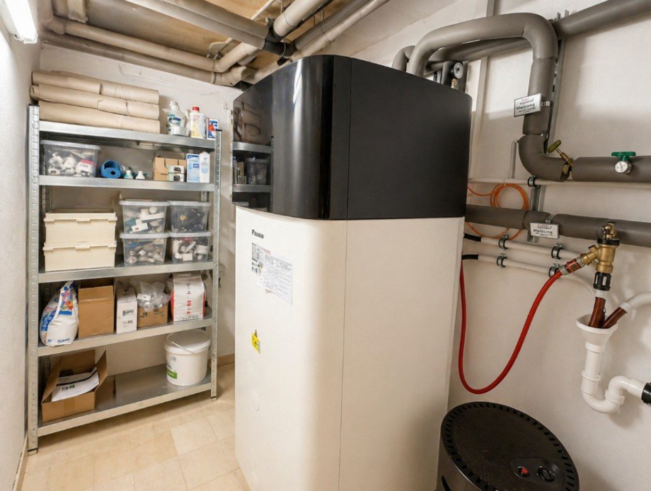 Brauchwasser-W�rmepumpe Einfamilienhaus Reichartshausen