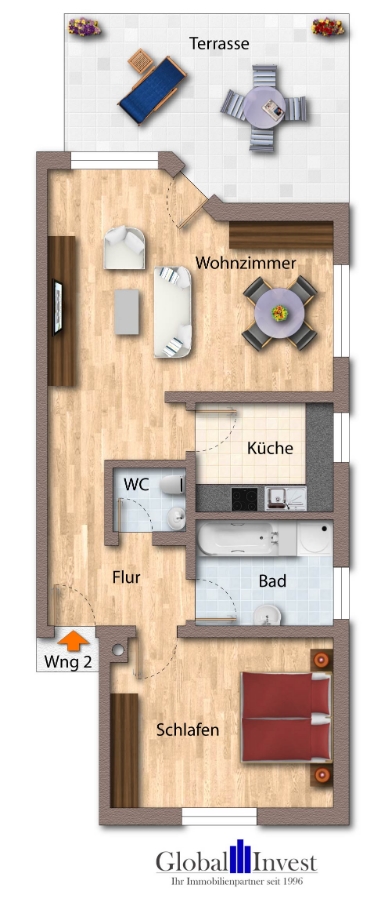 Grundriss Erdgeschosswohnung Sinsheim