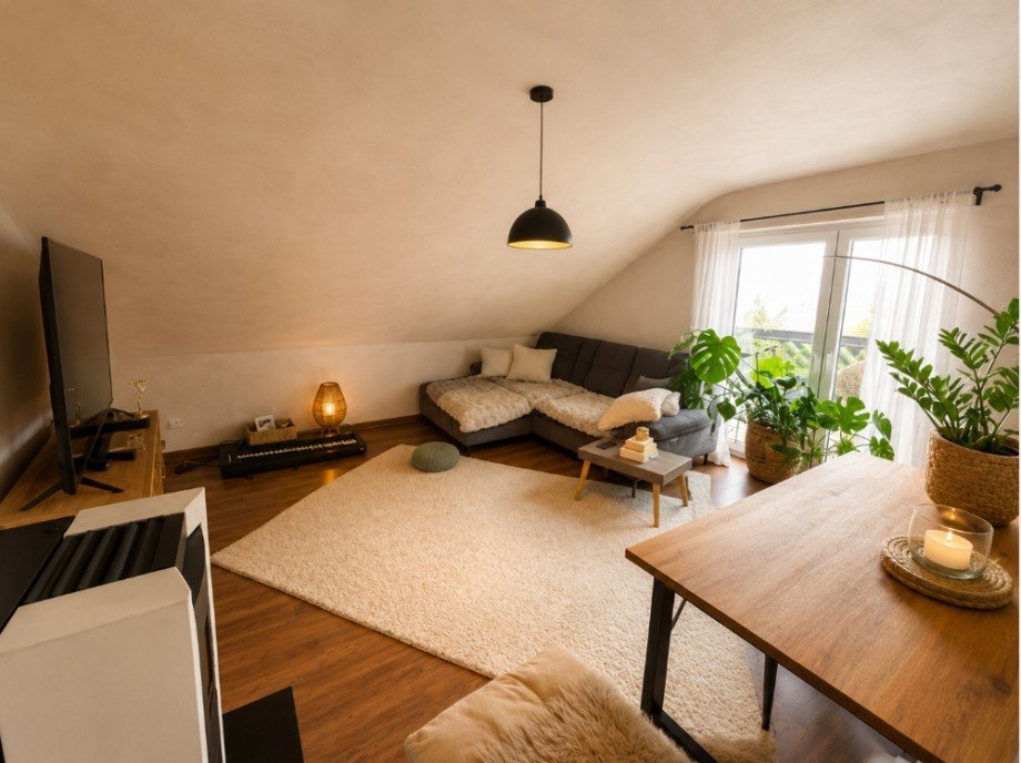 Wohnzimmer Dachgeschoss Einfamilienhaus Aglasterhausen / Michelbach