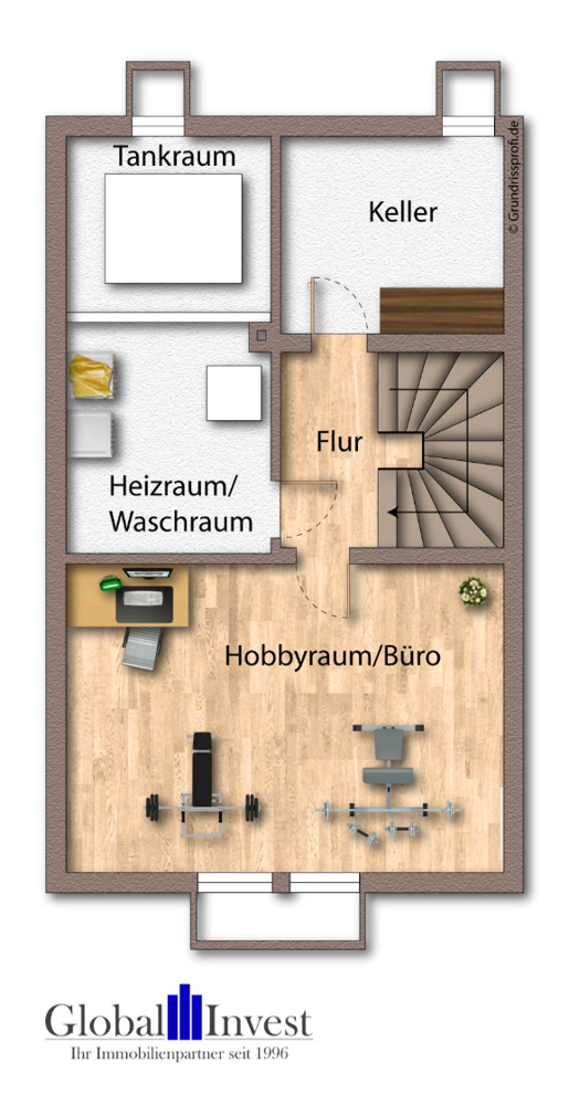 Untergeschoss Reihenendhaus Sinsheim